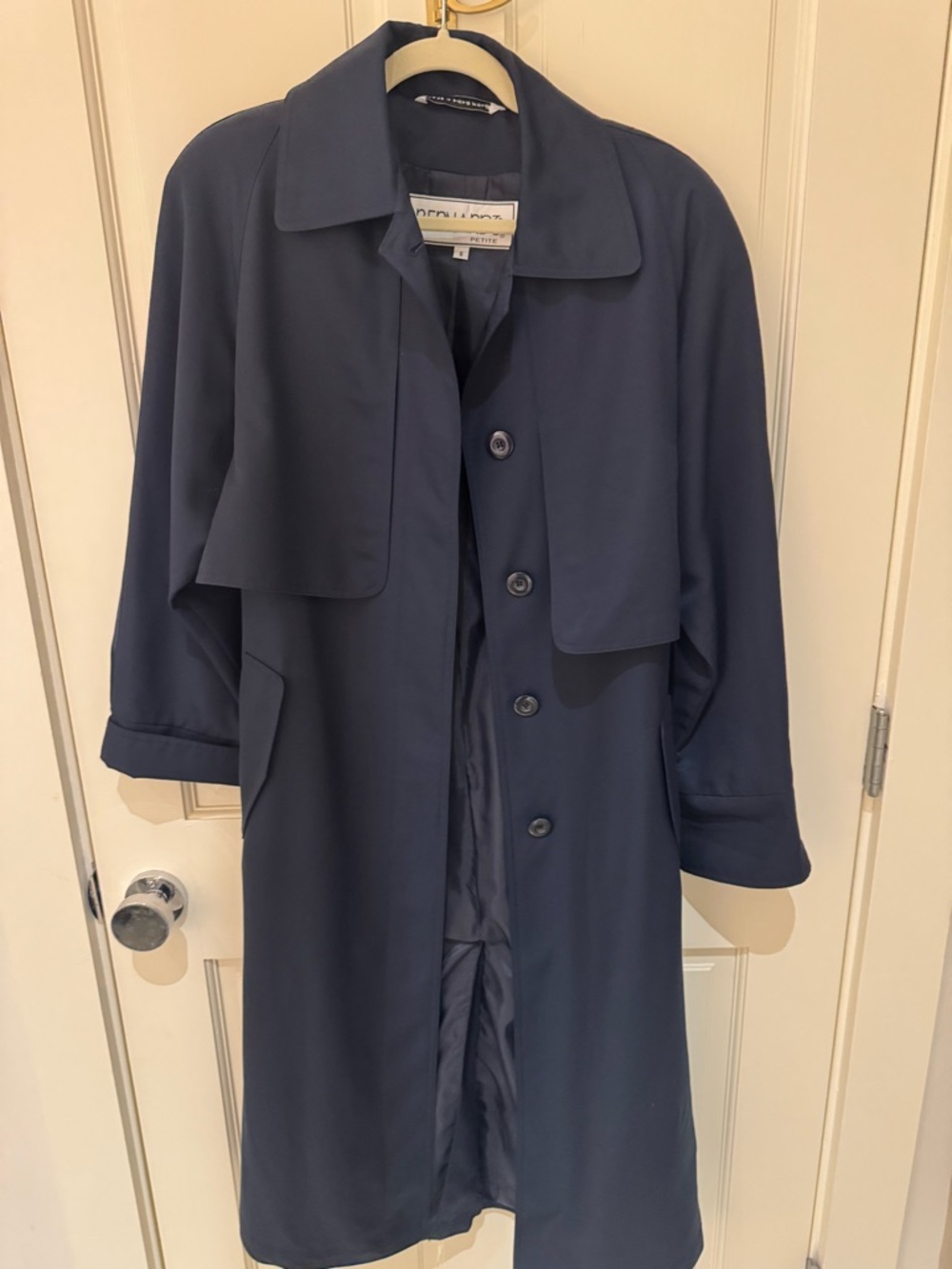 Bernardo Navy Blue Trench Coat